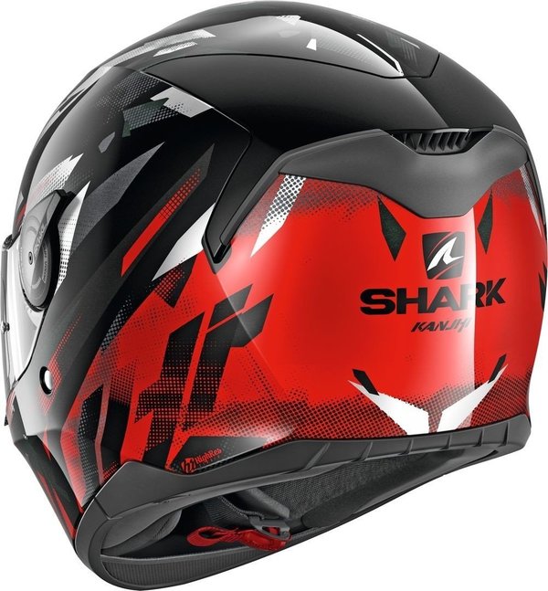 SHARK Helm D-Skwal Kanhji schwarz rot mit Sonnenblende