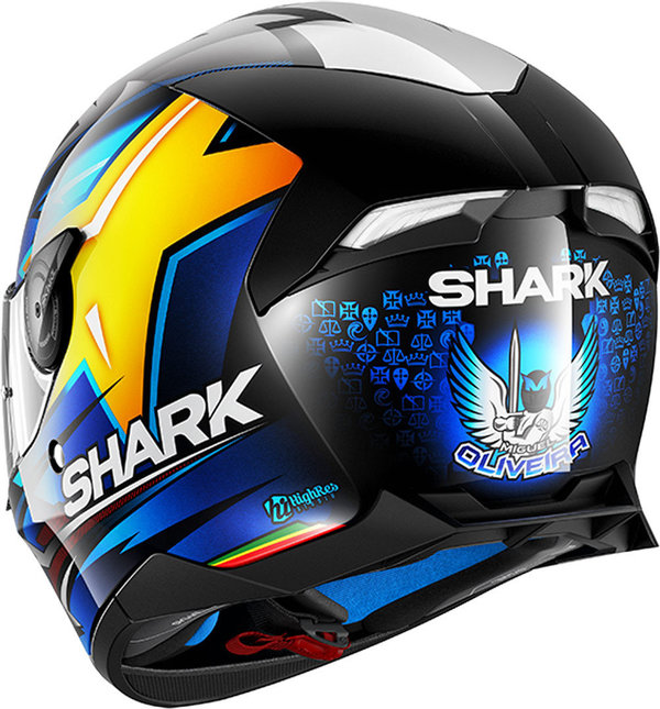SHARK Helm Skwal 2 Oliveira Replica blau gelb - UVP 289,95 Euro