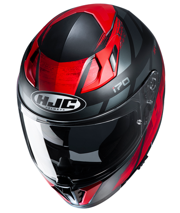 HJC Helm I70 Reden schwarz rot matt mit Sonnenblende UVP 249,90€