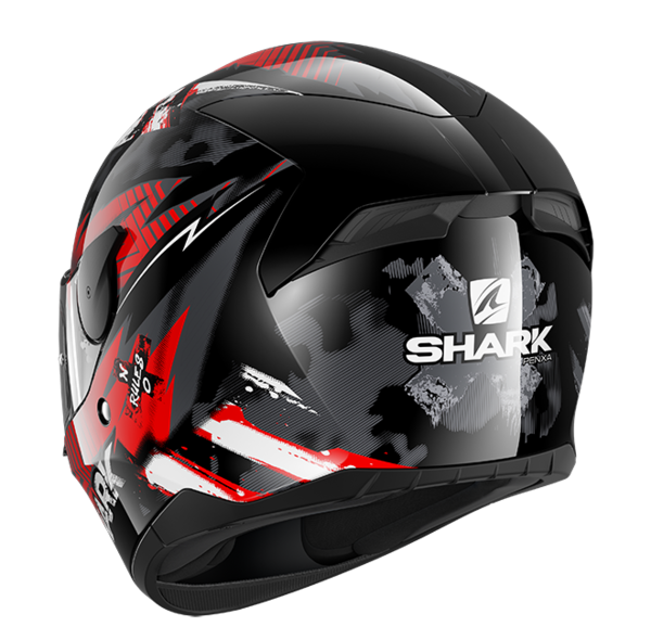 SHARK Helm D-Skwal 2 Penxa schwarz rot mit Sonnenblende