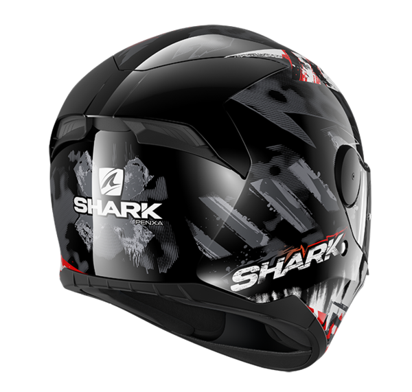 SHARK Helm D-Skwal 2 Penxa schwarz rot mit Sonnenblende