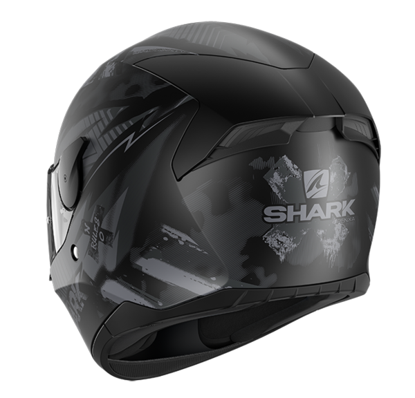 SHARK Helm D-Skwal 2 Penxa schwarz grau matt mit Sonnenblende