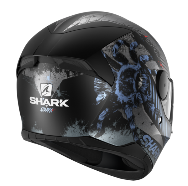 SHARK Helm D-Skwal 2 Atraxx schwarz (blau) matt mit Sonnenblende