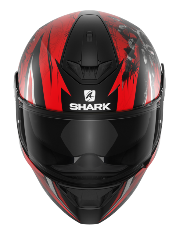SHARK Helm D-Skwal 2 Atraxx rot schwarz matt mit Sonnenblende