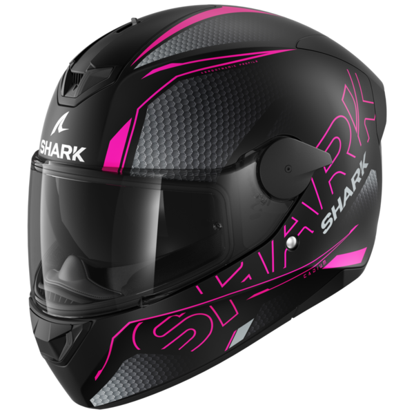 SHARK Helm D-Skwal 2 Cadium schwarz pink matt mit Sonnenblende